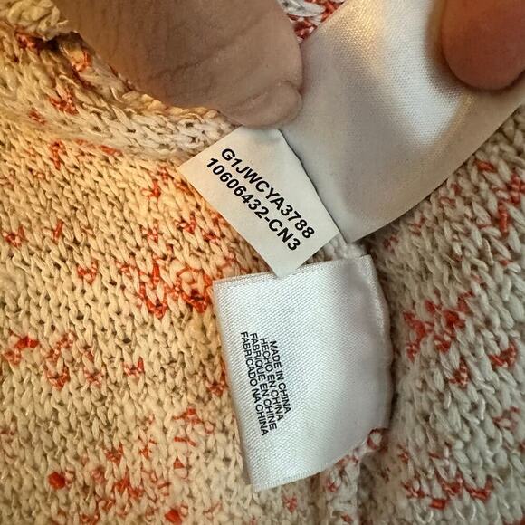 Kasper Pink White Trim Crochet 3/4 Sleeve Faux Pocket Cardigan Jacket Sz 2X - Picture 5 of 8